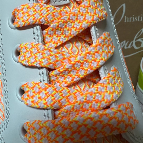 Christian Louboutin Fun Louis Junior White/Yellow Multi Sz 44 / 11 - Picture 9 of 15